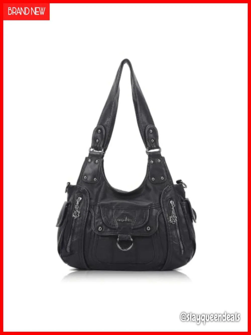 Vegan Leather Hobo Bag Women's Shoulder Purse with Adjustable Strap